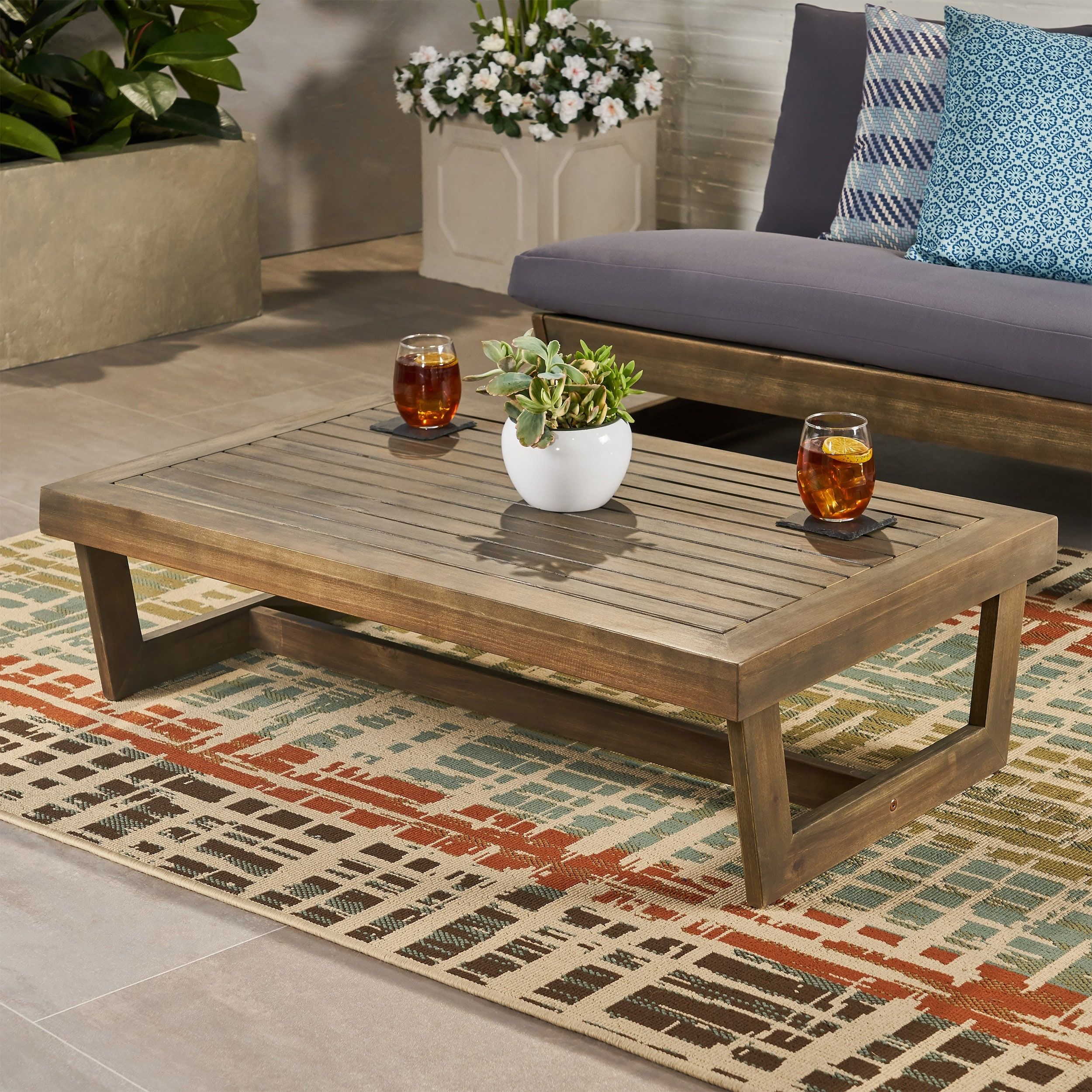 Sherwood Outdoor Acacia Wood Coffee Tablechristopher Knight Home – On  Sale – Overstock – 28422818 Throughout Acacia Wood Coffee Tables (View 2 of 20)