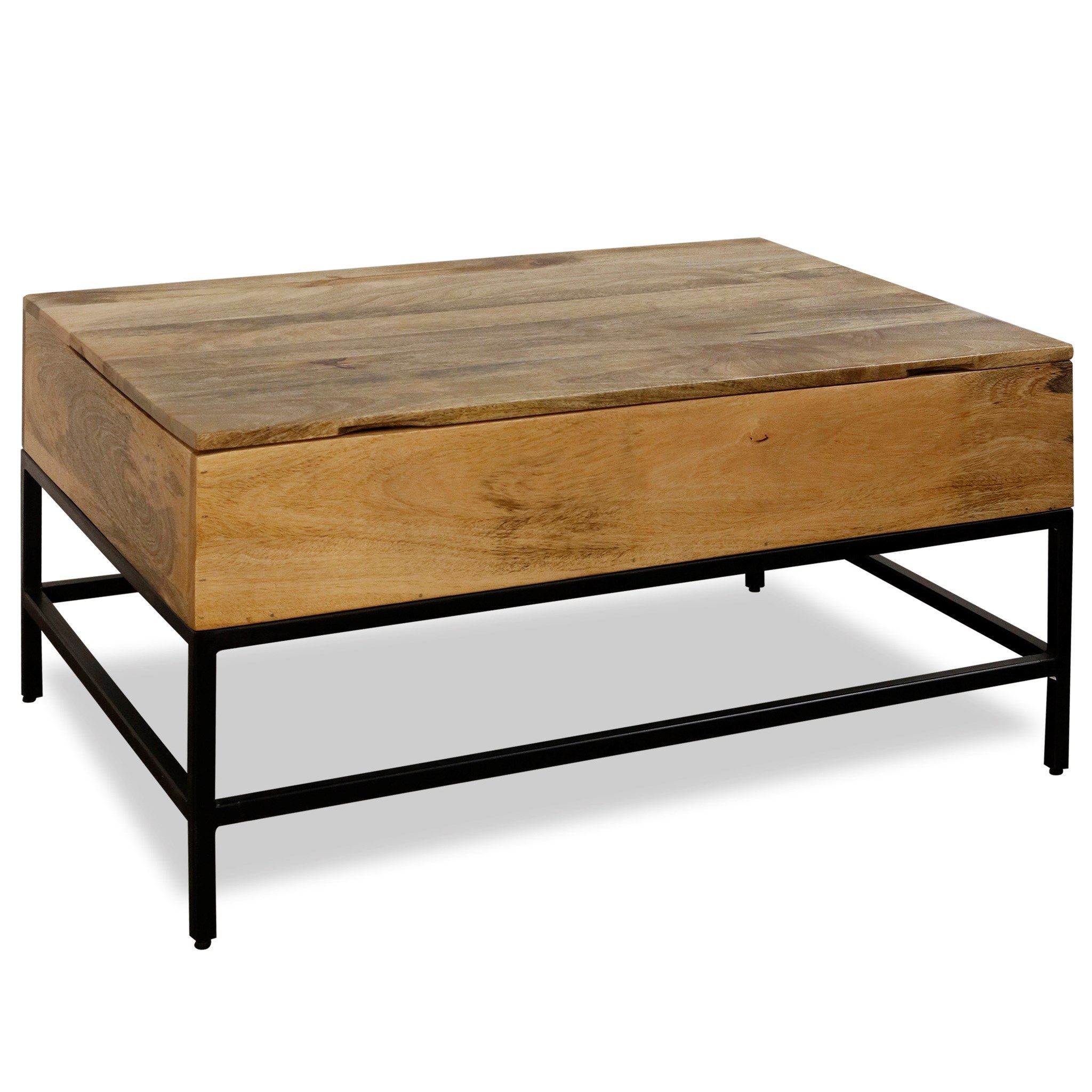 Solid Mango Wood Split Lift Top Storage Coffee Table In A Light Natural  Stainstylecraft – Broadway Furniture With Regard To Natural Stained Wood Coffee Tables (View 7 of 20)