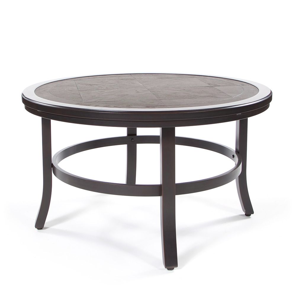Sunvilla 38" Round Faux Wood Coffee Table | Today's Patio With Faux Wood Coffee Tables (View 13 of 20)