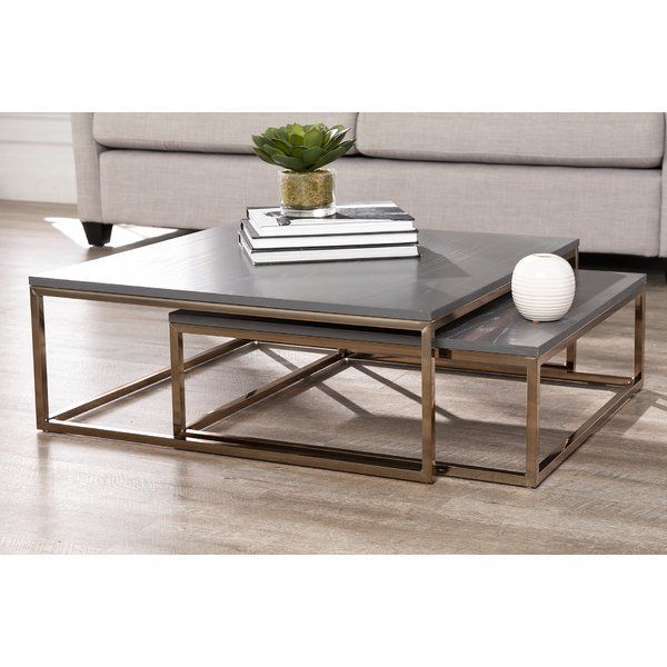 Take Your Style Game To The Next Level With This 2 Piece Coffee Table Set (View 2 of 20)