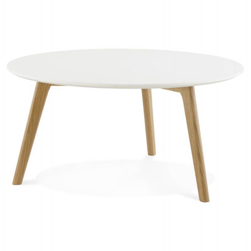 Tarot Scandinavian Coffee Table In Wood And Oak (white) With Scandinavian Coffee Tables (Gallery 20 of 20)