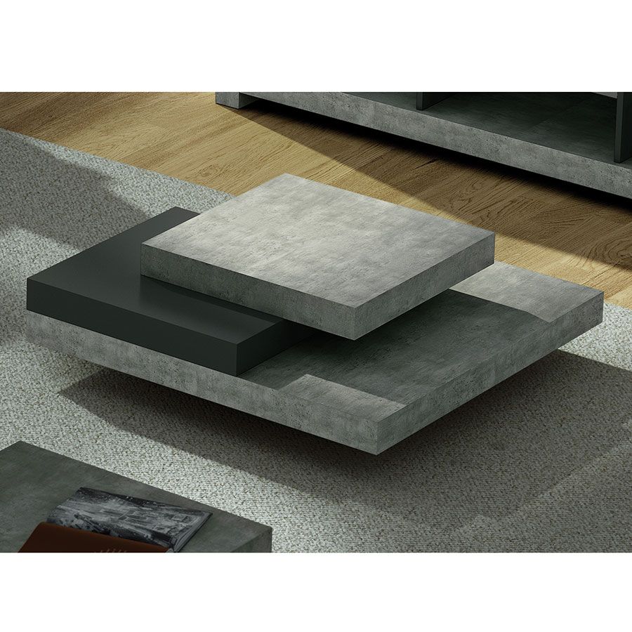 Temahome Slate Modern Concrete Coffee Table | Couchtisch Design,  Couchtisch, Couchtisch Schwarz Inside Modern Concrete Coffee Tables (View 9 of 20)