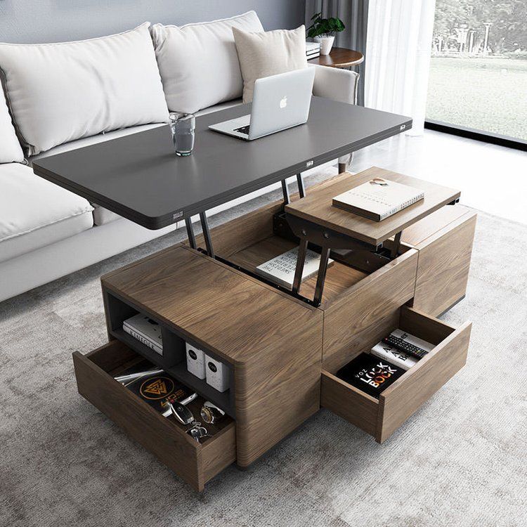 Three In One Folding Lift Top Multifunctional Coffee Table, Desk, Dining  Table For Lift Top Coffee Tables (View 9 of 20)