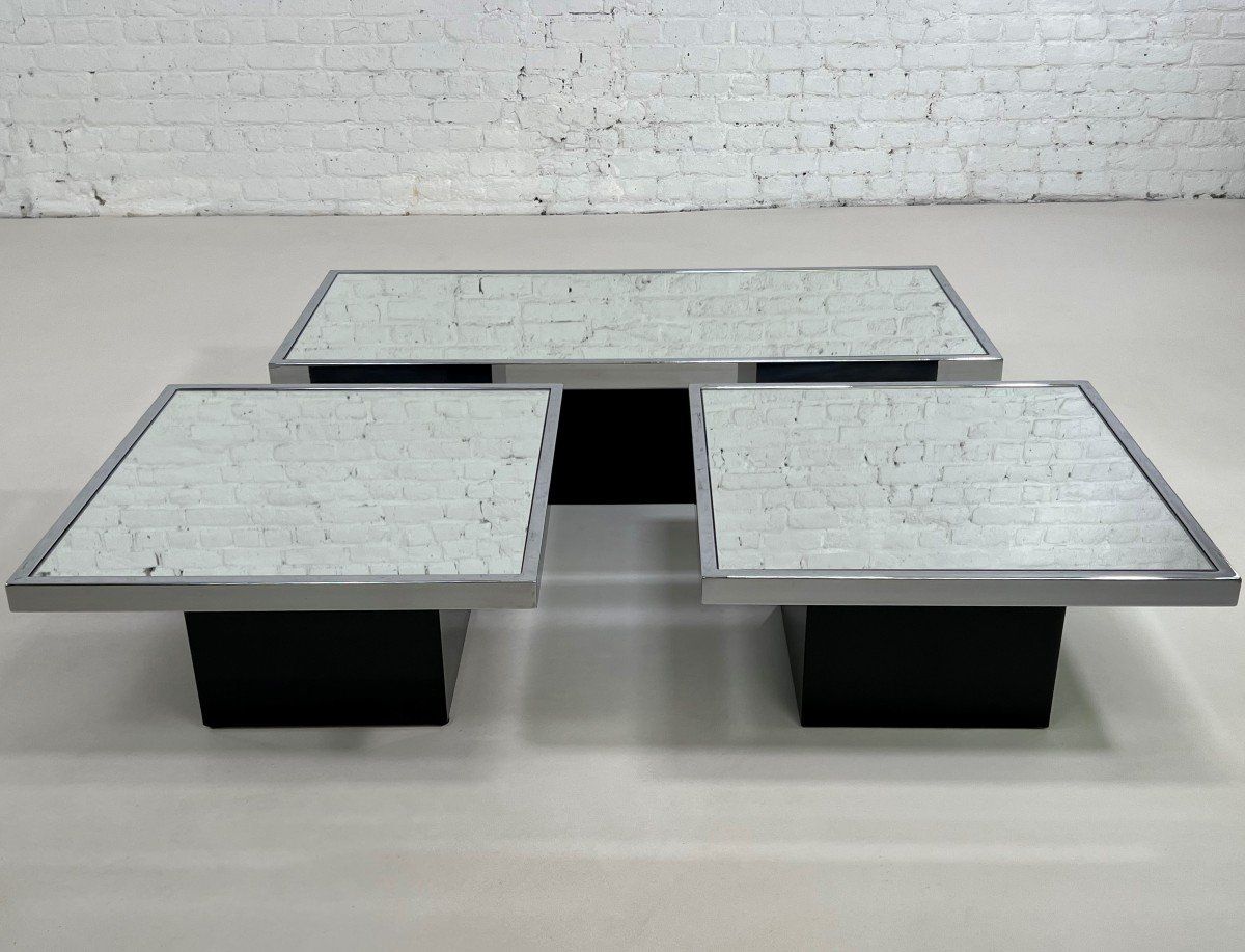 Trio Of Rectangular And Square Coffee Tables Years 60 – 70 – Low Table Pertaining To Square Coffee Tables (View 4 of 20)