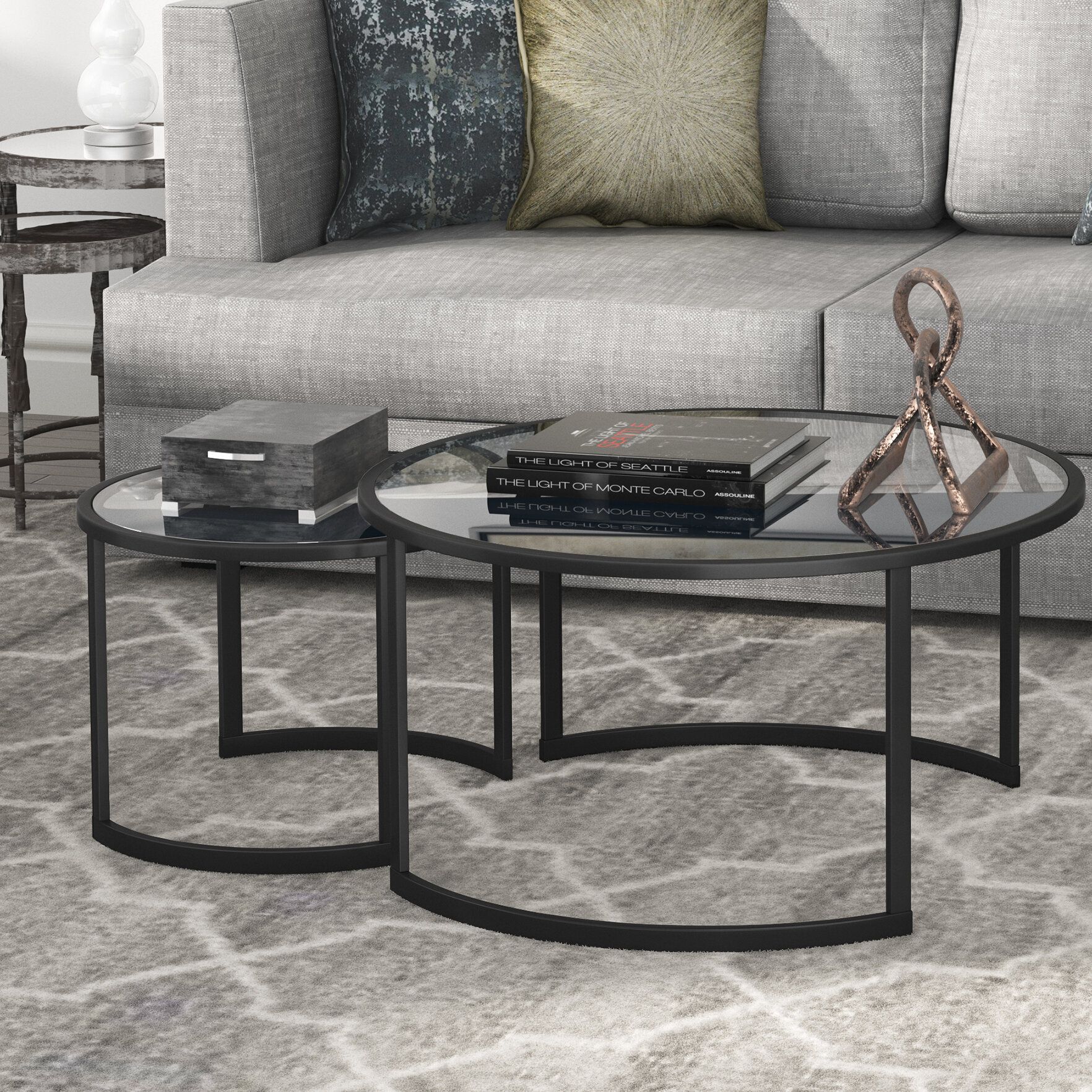 Two Tier Glass Coffee Table – Visualhunt With 2 Tier Metal Coffee Tables (Gallery 20 of 20)