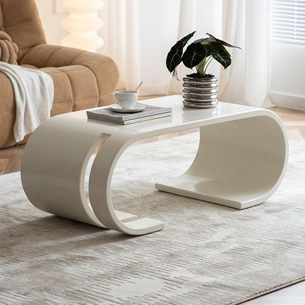 Unique Coffee Table – Medium Density Fiberboard – White – Apollobox Pertaining To Medium Coffee Tables (View 15 of 20)