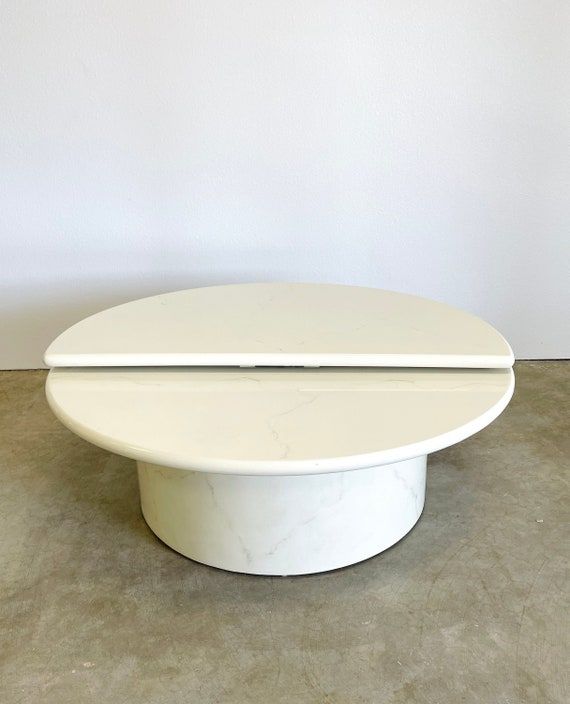 Vintage 80s Postmodern Laque Swivel Table Basse Mcm Retro 70s – Etsy France For Swivel Coffee Tables (View 2 of 20)