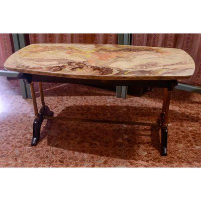 Vintage Coffee Table With Faux Marble Top, 1960s For Sale At Pamono Throughout Faux Marble Top Coffee Tables (View 6 of 20)