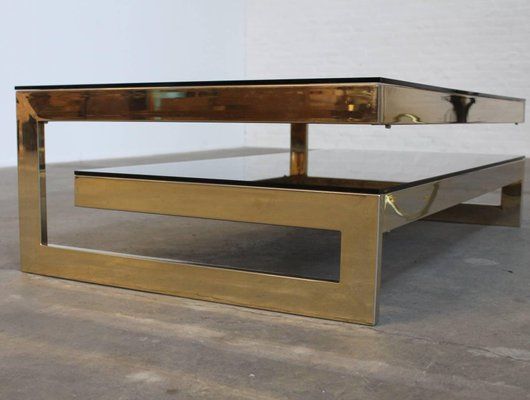 Vintage Two Tier Coffee Table From Belgo Chrom For Sale At Pamono Within 2 Tier Metal Coffee Tables (View 18 of 20)