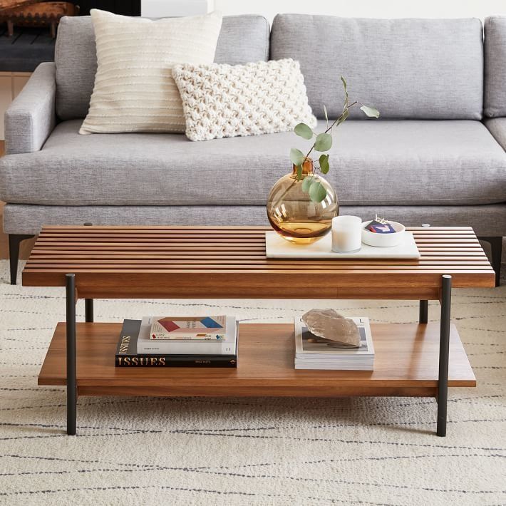 West Elm Slatted Wood Coffee Tablewest Elm – Dwell With Slat Coffee Tables (View 1 of 20)