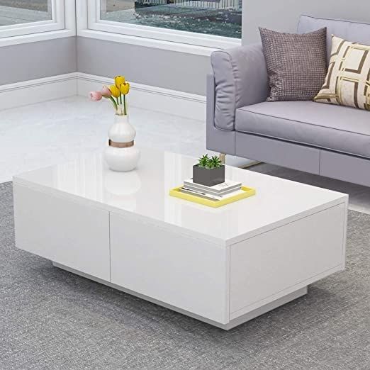White High Gloss Coffee Table – Visualhunt For High Gloss Coffee Tables (View 15 of 20)