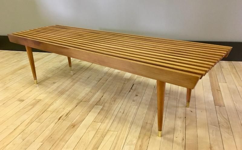 Wood Slat Coffee Table Bench – Danish Modern – Sweet Modern – – Sweet  Modern, Akron, Oh Regarding Slat Coffee Tables (Gallery 20 of 20)