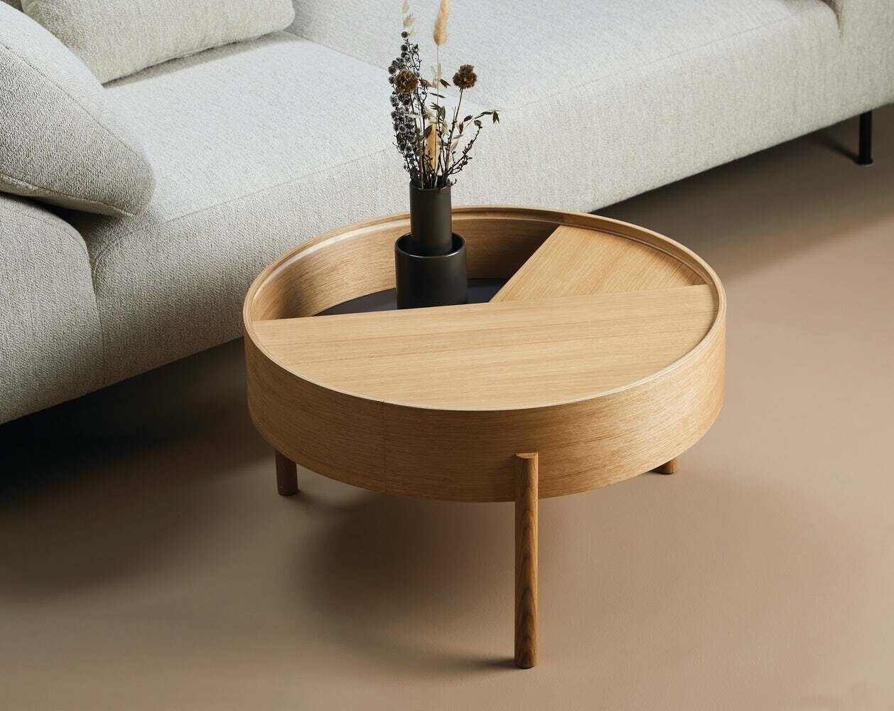 Woud Arc Swivel Coffee Tabledesign Within Reach – Dwell Within Swivel Coffee Tables (View 17 of 20)