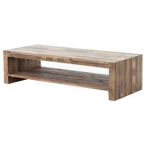 Wynn Modern Rustic Lodge Chunky Reclaimed Wood Rectangle Rectangular Coffee  Table With Rectangle Coffee Tables (View 8 of 20)