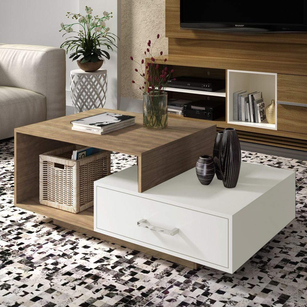 Xavier Coffee Table – Almond / Off White Pertaining To Off White Wood Coffee Tables (Gallery 20 of 20)