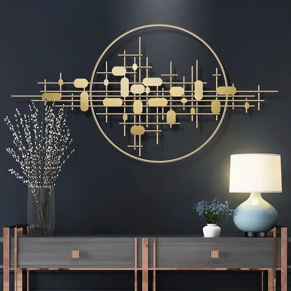 3d Modern Big Gold Wall Decor For Living Room Unique Decorative Metal Home Hanging  Art Homary With Current Golden Wall Art (View 16 of 20)