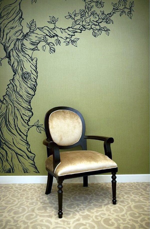 40 Elegant Wall Painting Ideas For Your Beloved Home – Bored Art | Tree Wall  Murals, Decor, Wall Mural Decals Intended For Current Elegant Wall Art (View 19 of 20)