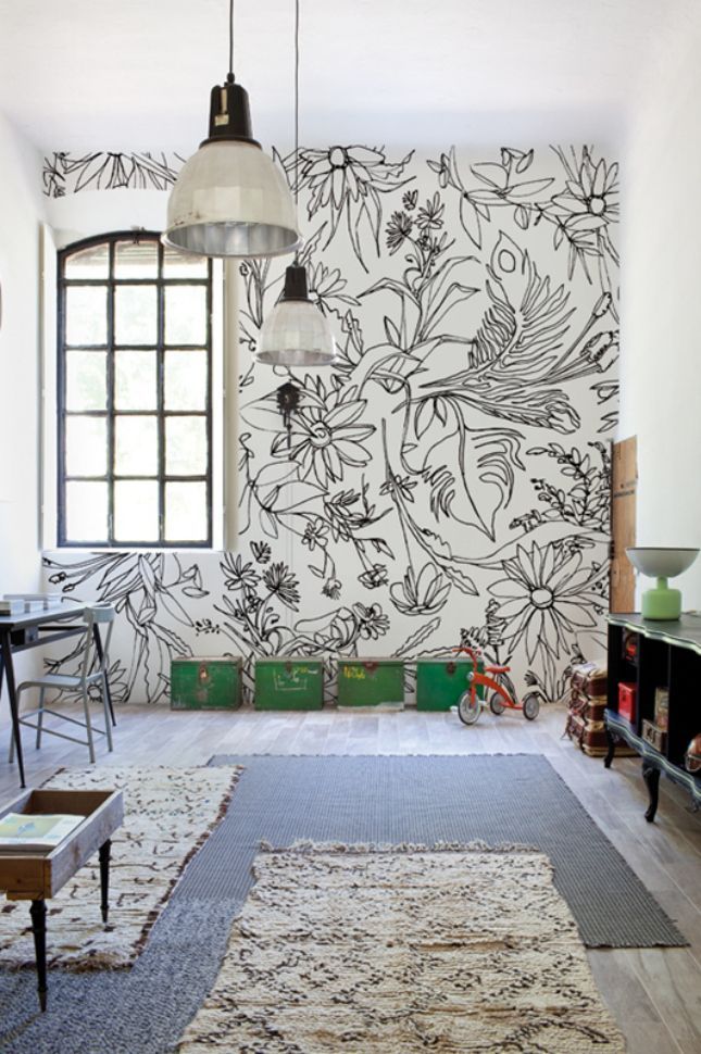 48 Eye Catching Wall Murals To Buy Or Diy | Wall Murals Diy, Wall Deco,  Home Decor Regarding Most Recently Released Hand Drawn Wall Art (View 1 of 20)