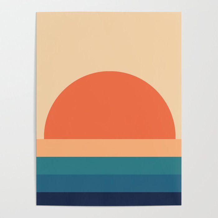 70's Retro Sunset Postercolour Poems Ii | Society6 Pertaining To Newest 70s Retro Wall Art (View 12 of 20)