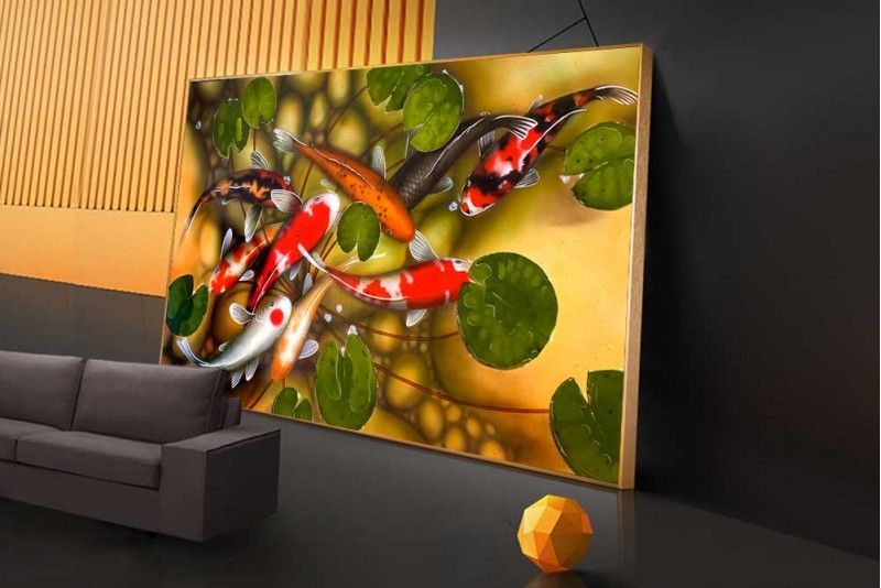 9 Koi Fish Painting Feng Shui Wall Art Wealth And Blessings Within Recent Koi Wall Art (View 16 of 20)