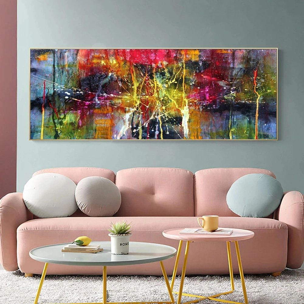Abstract Colorful Line Color Block Canvas Painting Nordic Posters And  Prints Wall Art Pictures Living Room Home Decor No Frame| | – Aliexpress Intended For Most Recently Released Color Block Wall Art (View 17 of 20)