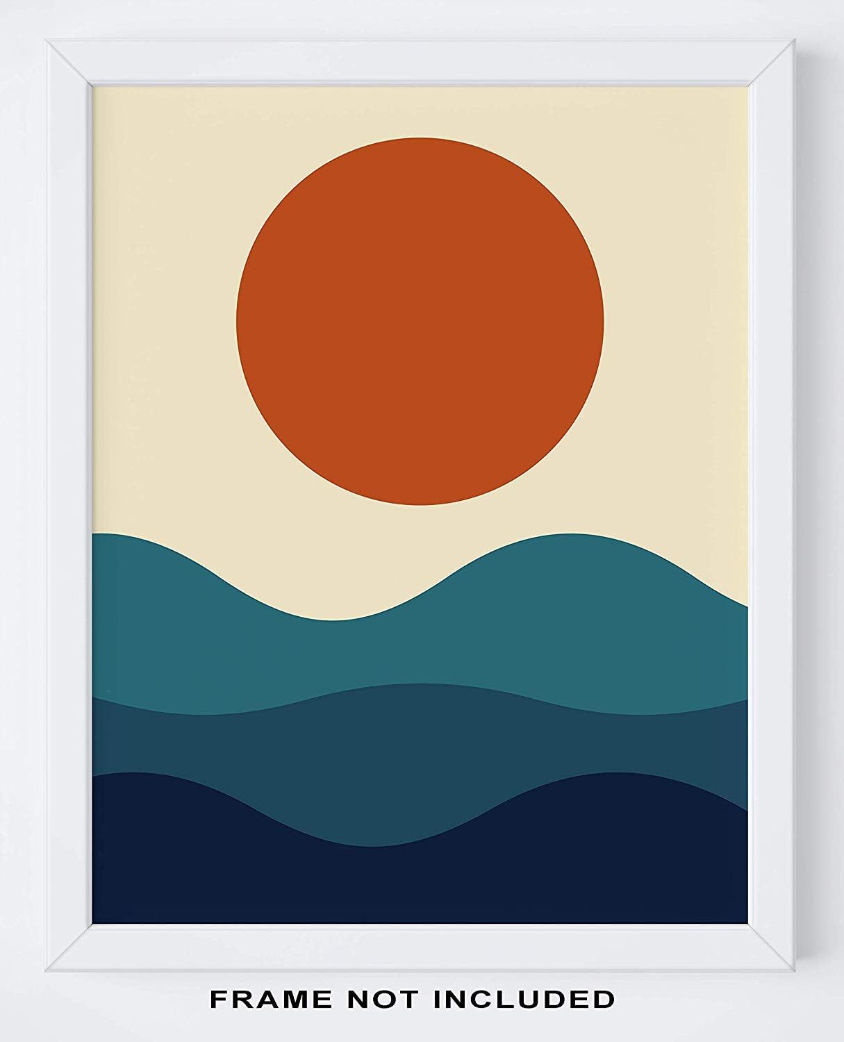 Abstract Geometric Sunrise And Sunset Wall Art Print | 75+ Stunning Decor  Pieces That Will Blow You (and Your Guests) Away, Thanks To Amazon |  Popsugar Home Photo 73 Pertaining To Newest Sunrise Wall Art (Gallery 20 of 20)