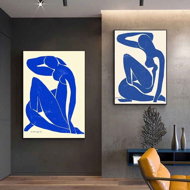 Abstract Home Decoration Canvas Art Painting French Henri Matisse Blue Nude  Posters Hd Print Wall Picture For Living Room – Painting & Calligraphy –  Aliexpress Intended For Most Popular Blue Nude Wall Art (View 4 of 20)
