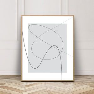 Abstract Lines Print Fine Line Poster Large Size Wall Art – Etsy Italia Intended For Most Up To Date Lines Wall Art (View 7 of 20)