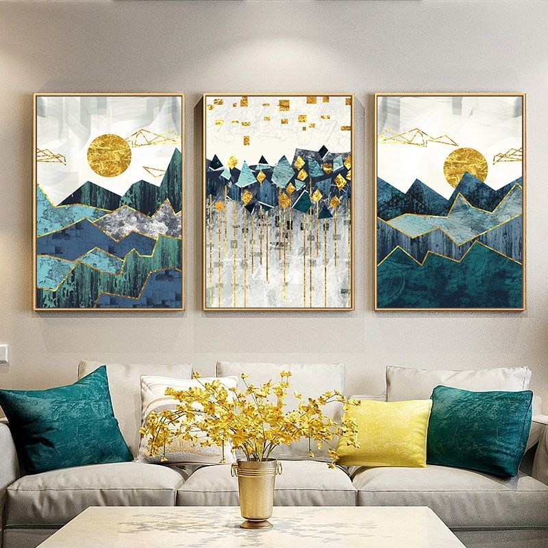 Abstract Mountain Landscape Wall Art Canvas Painting – Casa Cultures | Abstract  Wall Art, Wall Art Pictures, Wall Art Canvas Painting In Current Sun Abstraction Wall Art (View 8 of 20)