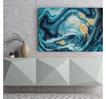 Abstract Ocean Marble Canvas In Best And Newest Abstract Pattern Wall Art (View 15 of 20)
