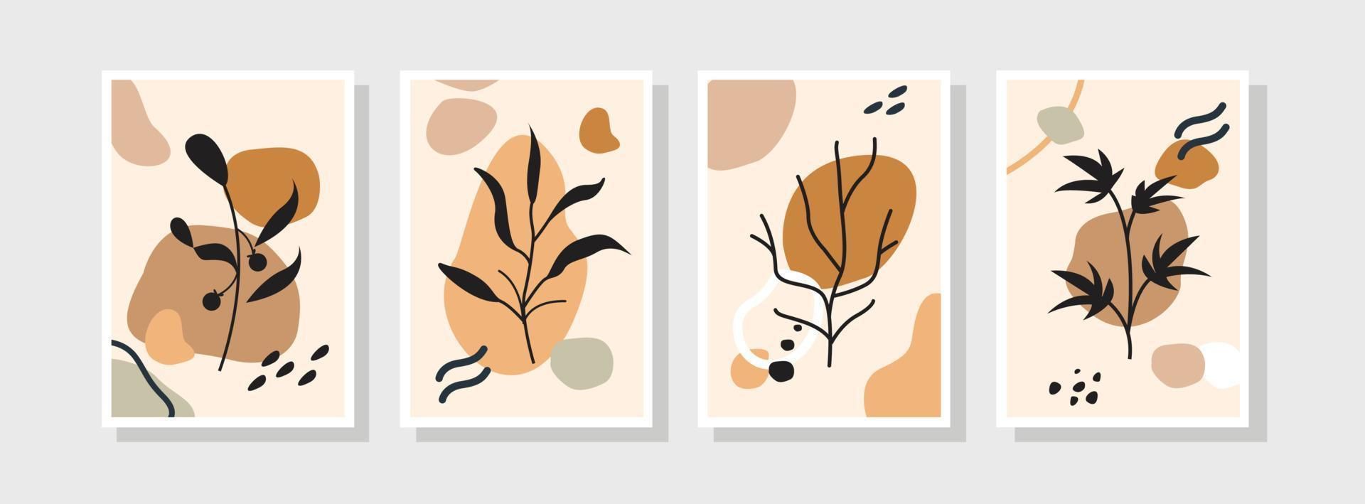 Abstract Plant Art Design For Print, Cover, Wallpaper, Minimal Wall Art And  Natural. Vector Illustration (View 14 of 20)