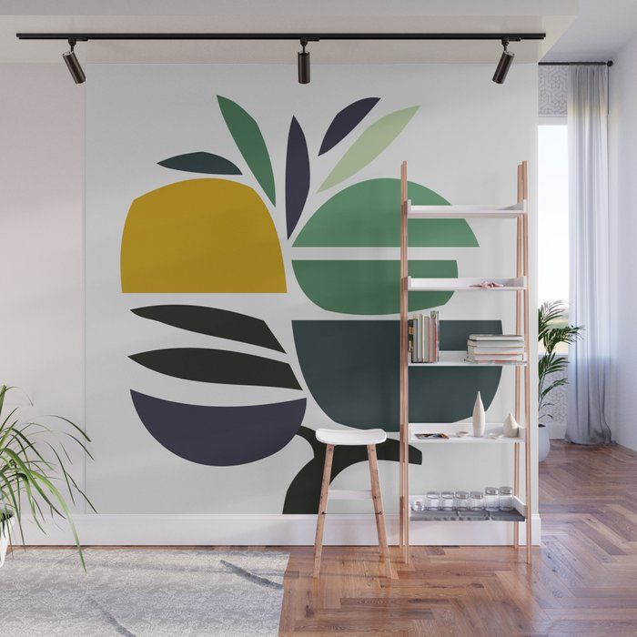 Abstract Plant Wall Muraldan Hobday Art | Society6 Throughout Most Up To Date Abstract Plant Wall Art (View 2 of 20)
