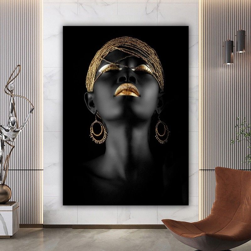 African Woman Portrait Print,black Beauty Woman, Ethnic Art, Black Home  Decor, Black African Art, Black Women Wall Art Intended For Newest Female Wall Art (View 6 of 20)