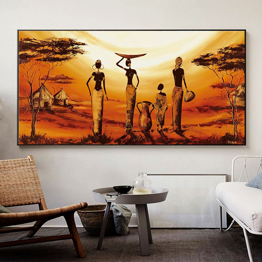 African Women Wall Art For Living Room Grassland Bed Room Wall Art African  Tribe Wall Paintings For Home Decoration – Buy Bedroom Wall Art Wall Art  For Living Room Wall Paintings African For Best And Newest Female Wall Art (View 12 of 20)