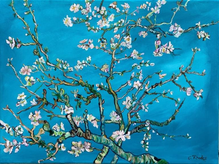 Almond Blossoms (after Van Gogh) Paintingcorbyn Rhodes | Saatchi Art With Most Recent Almond Blossoms Wall Art (View 7 of 20)