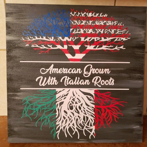 American Grown With Italian Roots Sign Wood Wall Art – Etsy Italia Inside Best And Newest Roots Wood Wall Art (View 13 of 20)