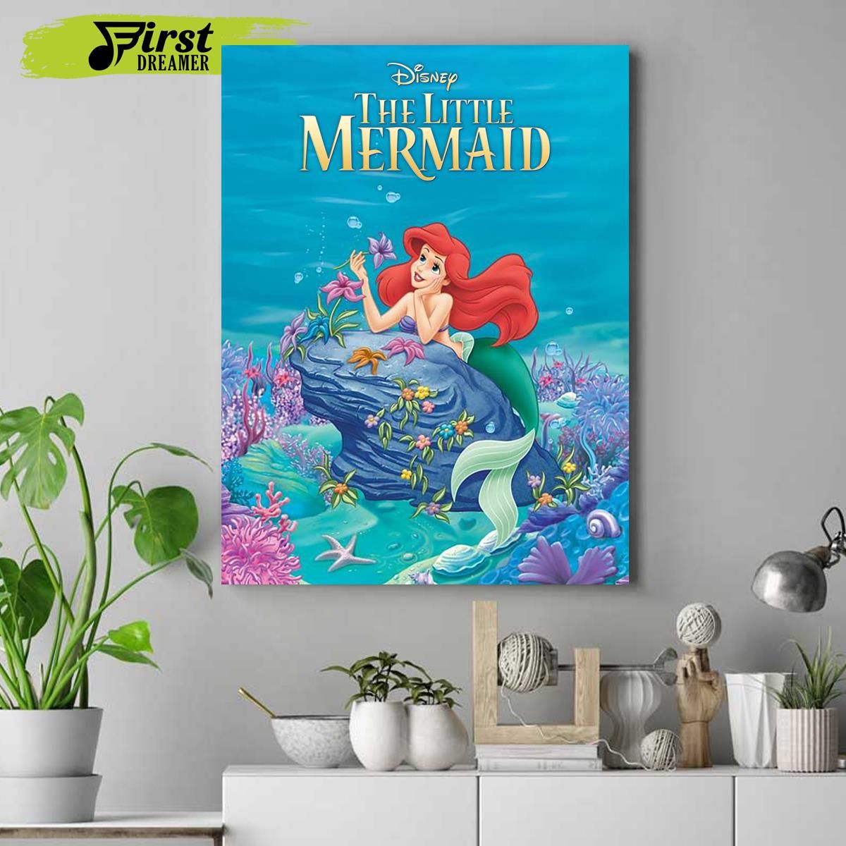 Ariel Little Mermaid Poster Under The Sea Wall Art Decor – The First  Dreamer Store Within Most Up To Date The Seawall Art (View 16 of 20)
