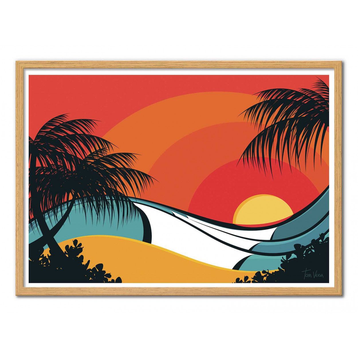 Art Poster Beach And Surf – Pipeline Waves,tom Veiga Throughout Newest Waves Wall Art (View 15 of 20)