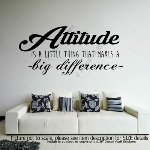 Attitude" Inspirational Quote Wall Art, Nursery Stickers, Kids Bedroom Wall,  | Ebay With Regard To Most Recent Motivational Quote Wall Art (Gallery 20 of 20)