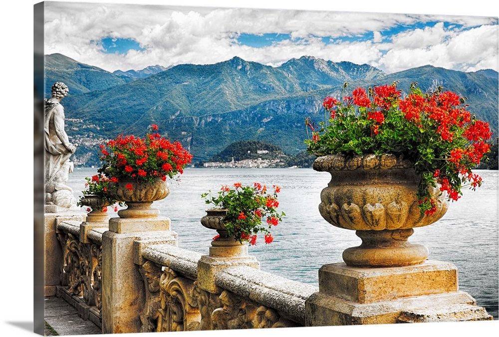 Balustrade With Lake View, Villa Balbianello, Lenno, Lake Como Wall Art,  Canvas Prints, Framed Prints, Wall Peels | Great Big Canvas Throughout Most Up To Date Villa View Wall Art (View 9 of 20)