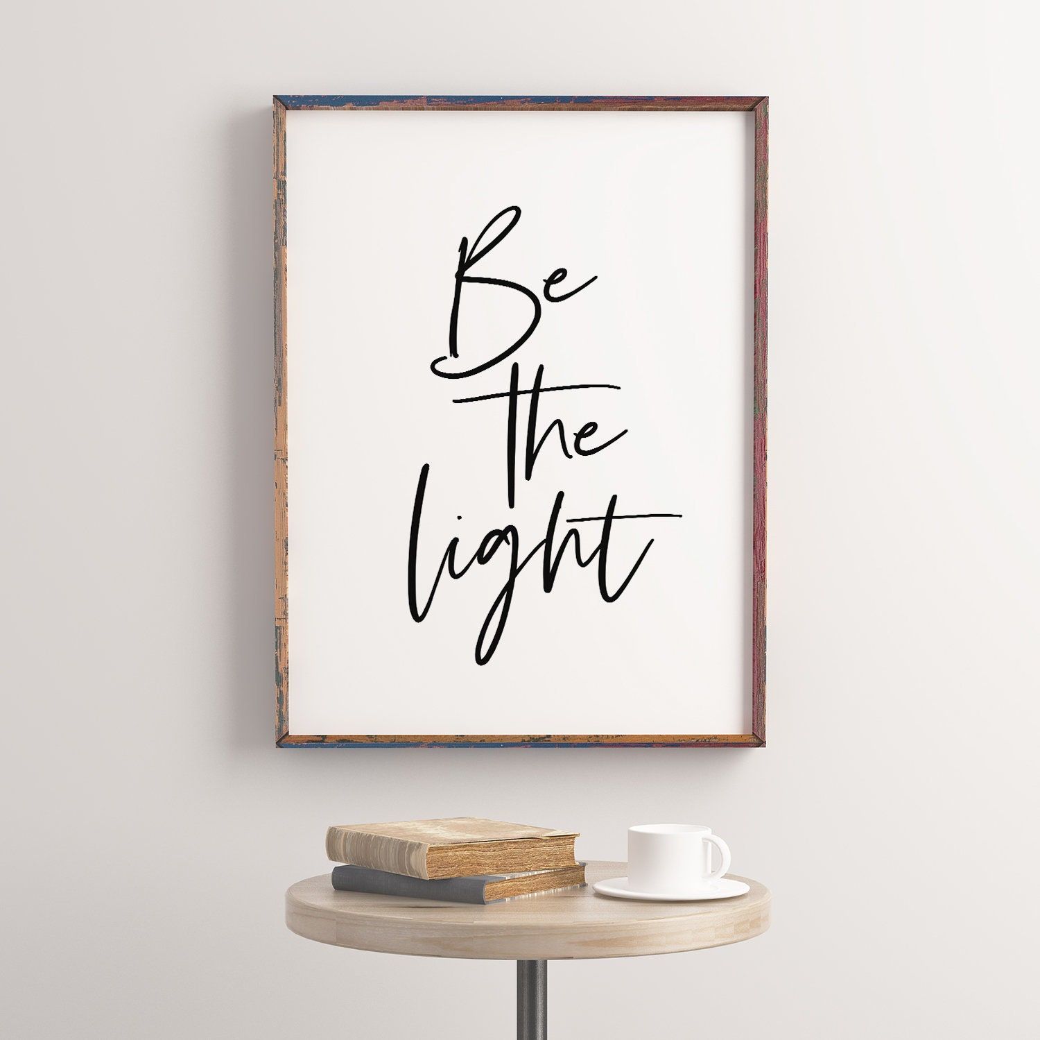 Be The Light Motivational Quotes Quote Wall Art – Etsy Pertaining To Most Recent Motivational Quote Wall Art (View 1 of 20)