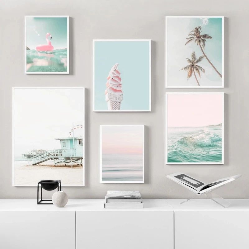 Beach Wall Art Print California Pink Pastel Modern Home Decor Nursery  Summer Posters And Prints Wall Pictures For Living Room – Painting &  Calligraphy – Aliexpress Within Latest California Living Wall Art (View 9 of 20)