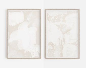 Beige Wall Art Print Sets Abstract Art Print Neutral Art – Etsy France Intended For Best And Newest Cream Wall Art (View 1 of 20)