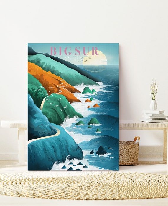 Big Sur Canvas California Wall Art National Park Art – Etsy In 2017 Big Sur Wall Art (View 10 of 20)