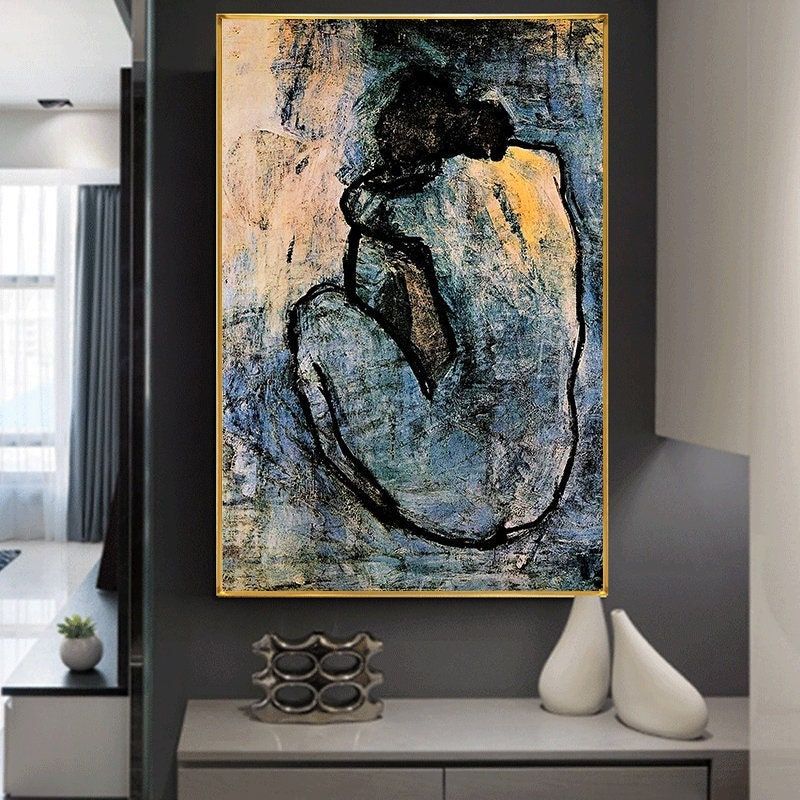 Blue Nude Print – Etsy With Regard To Newest Blue Nude Wall Art (View 8 of 20)