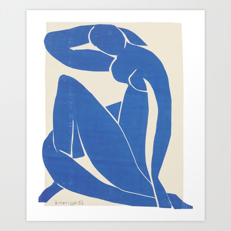 Blue Nudehenri Matisse Art Printhistoria Fine Art Gallery | Society6 With Most Popular Blue Nude Wall Art (View 3 of 20)