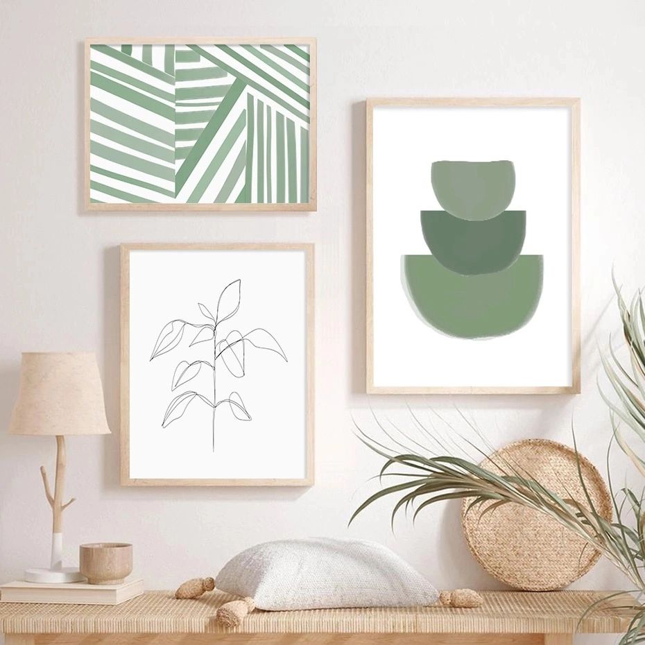 Boho Abstract Line Olive Green Minimalist Poster Nursery Canvas Painting Wall  Art Print Picture Living Room Interior Home Decor|painting & Calligraphy| –  Aliexpress With Regard To Latest Olive Green Wall Art (View 16 of 20)