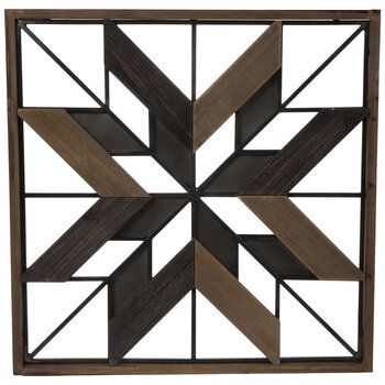 Brown & Black Geometric Star Wood Wall Decor | Hobby Lobby | 1956135 Intended For Most Popular Black Wood Wall Art (View 14 of 20)