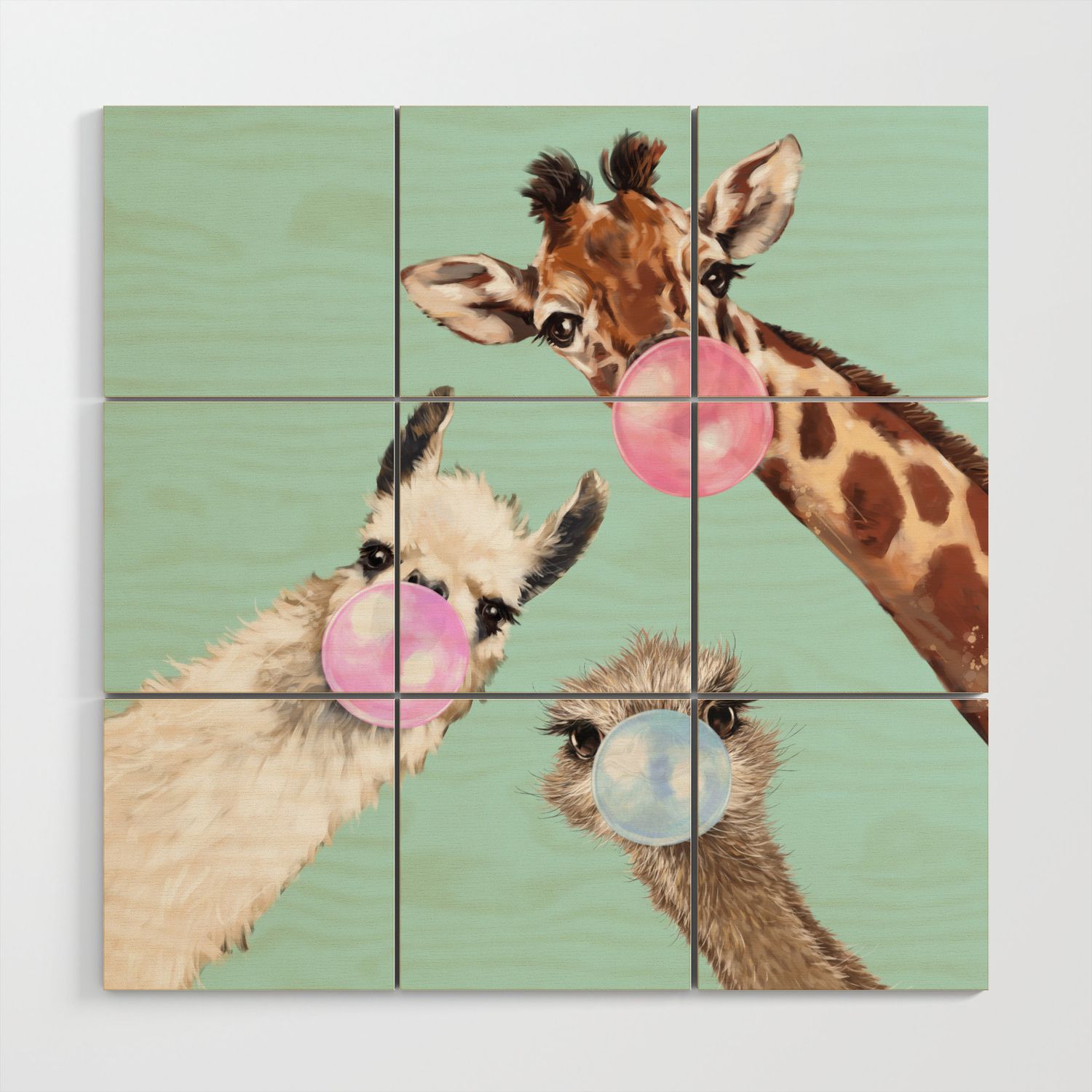 Bubble Gum Gang In Green Wood Wall Artbig Nose Work | Society6 Intended For Recent Bubble Gum Wood Wall Art (View 5 of 20)
