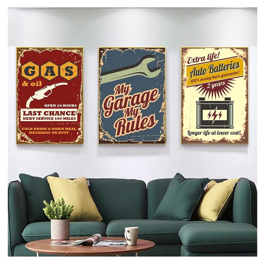 Buy And Prints Garage Retro Wall Art Canvas Painting Gas Auto Parts  Batteries Picture Wall Decor Car Service Sign Vintage Posters At Affordable  Prices — Free Shipping, Real Reviews With Photos — Joom Throughout Most Recently Released Retro Wall Art (View 16 of 20)